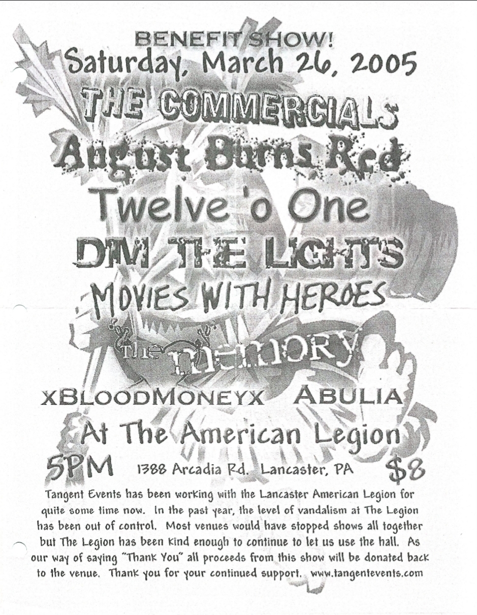 The Commercials, August Burns Red, Movies With Heroes